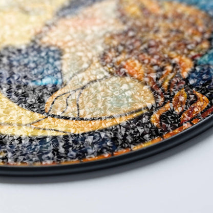 Woman Kissing Moon Stained Glass SunCatcher Moon Light Catcher