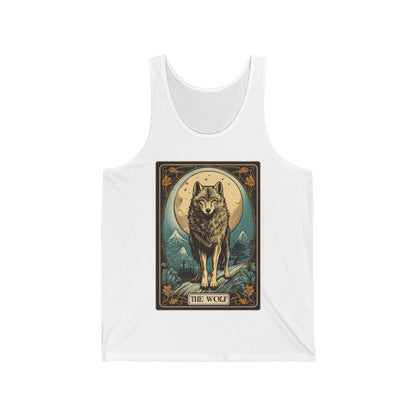 The Wolf Tarot Card Tank Top, Wolf Shirt Wild Animal Lover