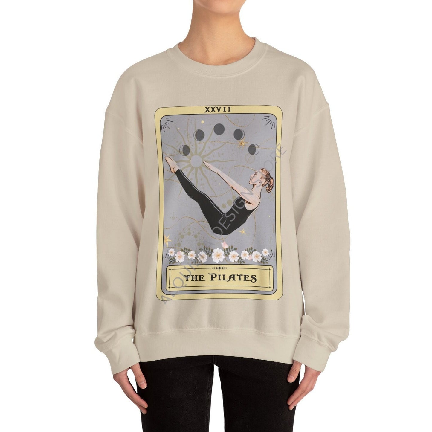 Pilates Tarot Card Sweatshirt - Gift for Pilates Lovers Crew Neck Jumper