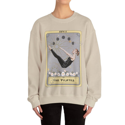 Pilates Tarot Card Sweatshirt - Gift for Pilates Lovers Crew Neck Jumper