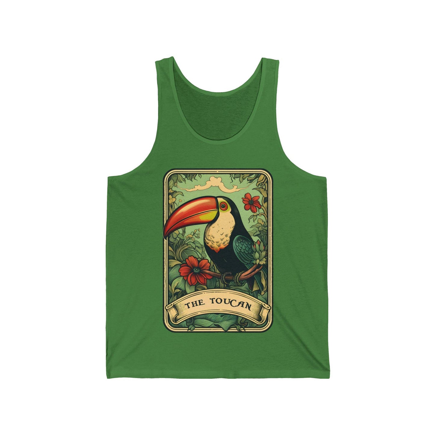 The Toucan Tarot Card Tank Top, Toucan Shirt Bird Lover Gift Birdwatching