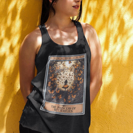 The Princess of Butterflies Tarot Card Tank Top, Monarch Butterfly Shirt