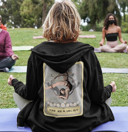 Aerialist Tarot Hoodie - Zip Up Sweatshirt for Hoop Dancer Gift