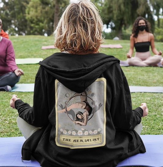 Aerialist Tarot Hoodie - Zip Up Sweatshirt for Hoop Dancer Gift