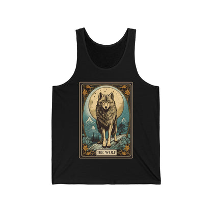 The Wolf Tarot Card Tank Top, Wolf Shirt Wild Animal Lover