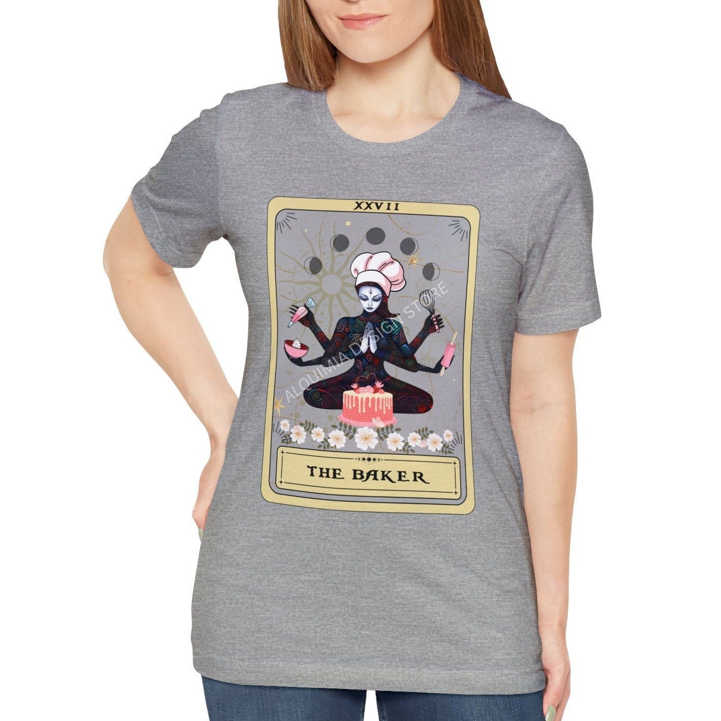 Baking Shirt, The Baker Goddess Tarot Card Shirt, Baking Lover Gifts Cake Decorator Gift Pastry Chef T-shirt