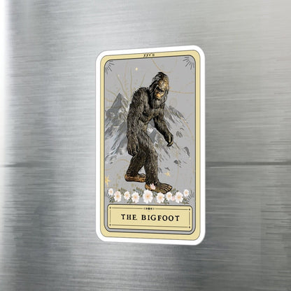 Bigfoot Tarot Card Sticker - Waterproof Sasquatch Vinyl Decal 3 x 4