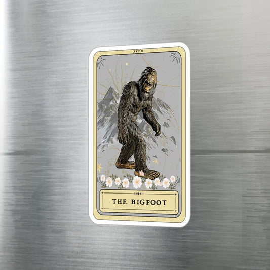 Bigfoot Tarot Card Sticker - Waterproof Sasquatch Vinyl Decal 3 x 4