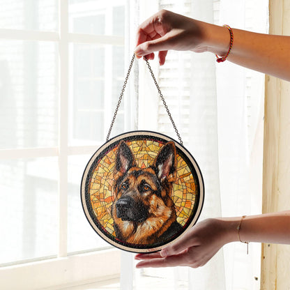 German Shepherd Stained Glass SunCatcher German Shepherd Window Hanging