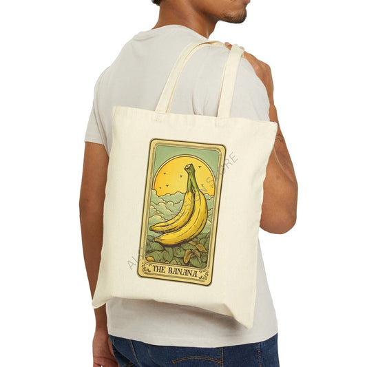 Banana Tote Bag - Fruit Lovers Canvas Bag 15 x 16