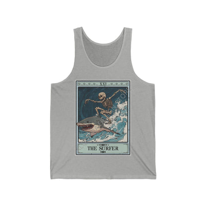 The Surfer Tarot Card Tank Top, Surfing Shirt, Beach Tee Ocean Lover Sea Life