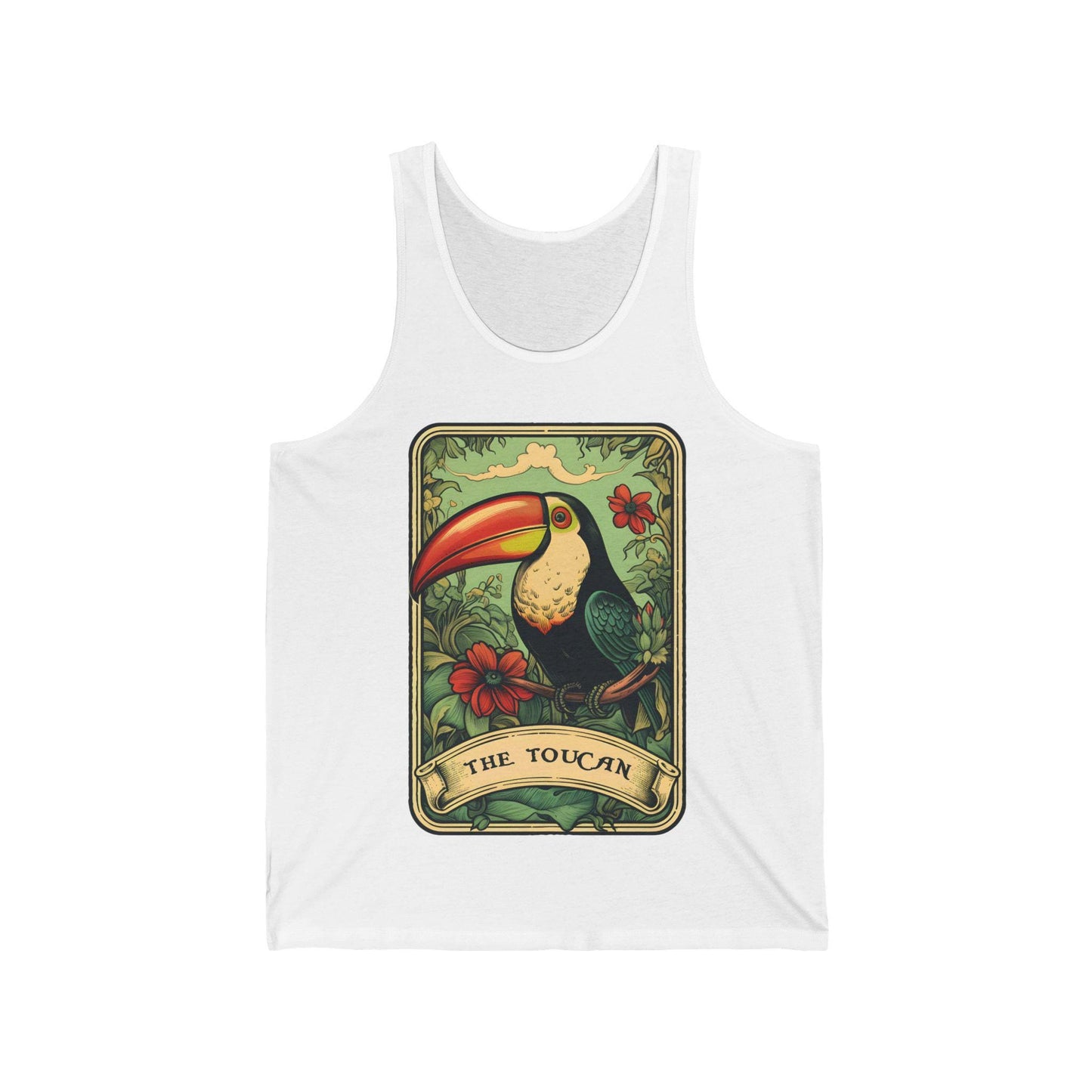 The Toucan Tarot Card Tank Top, Toucan Shirt Bird Lover Gift Birdwatching