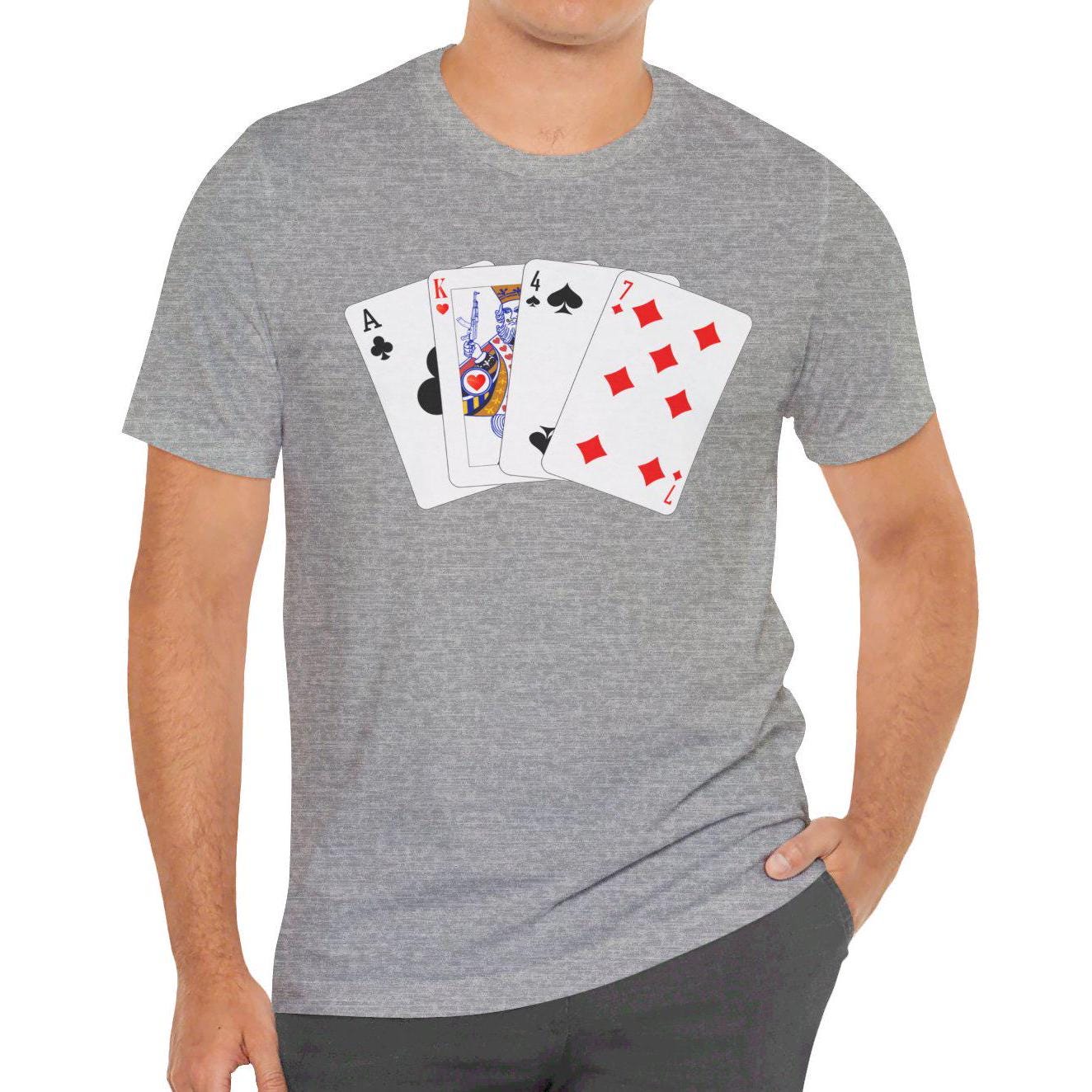 AK-47 Shirt, AK47 Poker Playing Cards T-shirt Kalashnikov Tee