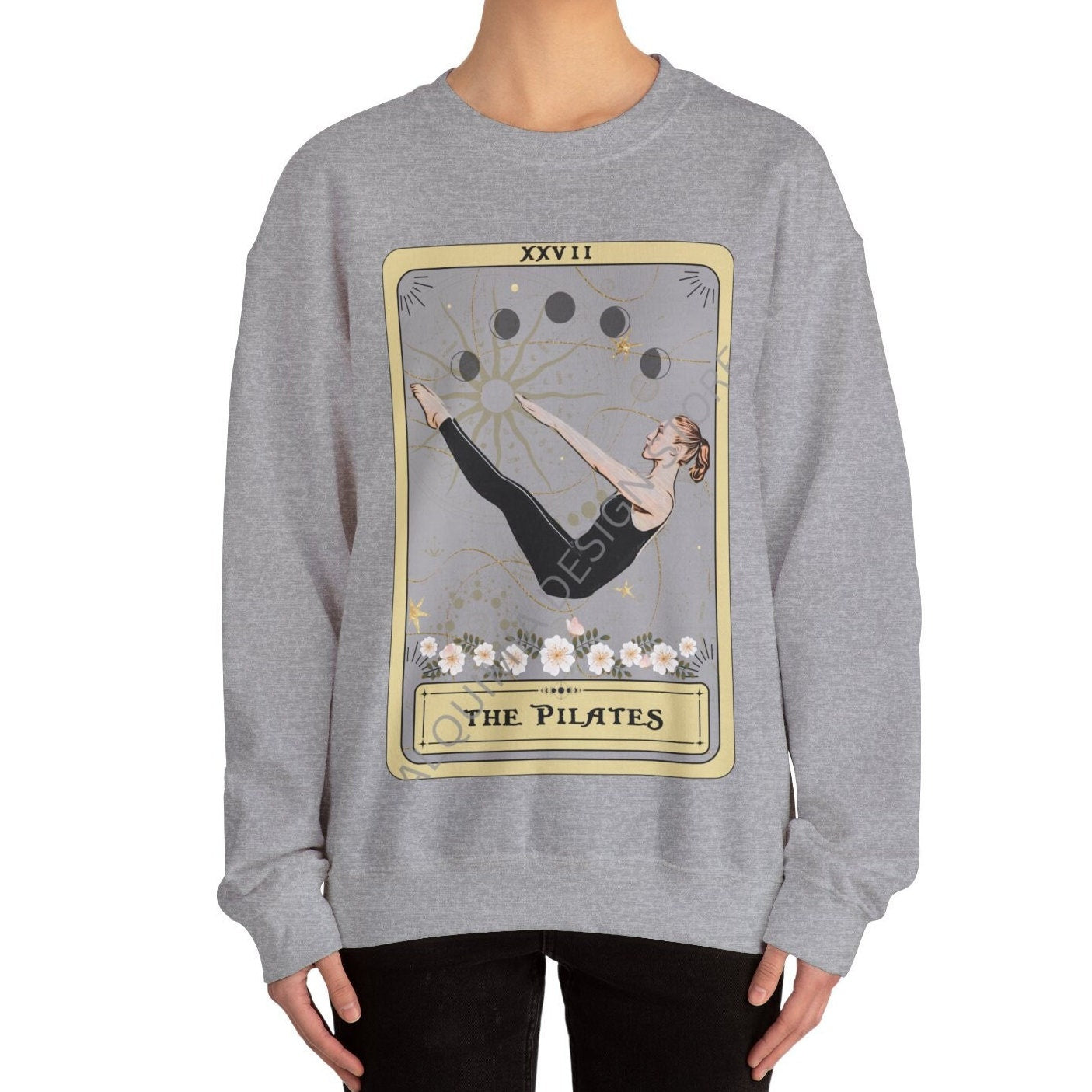Pilates Tarot Card Sweatshirt - Gift for Pilates Lovers Crew Neck Jumper
