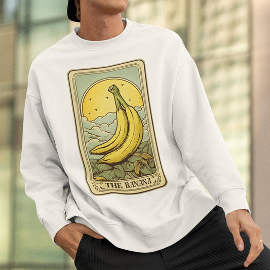 Banana Sweatshirt, The Banana Tarot Card Sweatshirt, Banana Lover Gifts Fruit