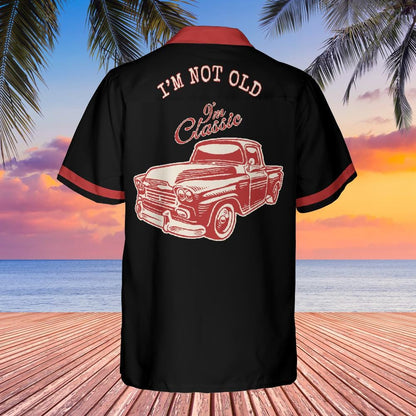 Classic Car Button Down Shirt with Pocket, Classic Truck Shirt Hawaiian Shirt