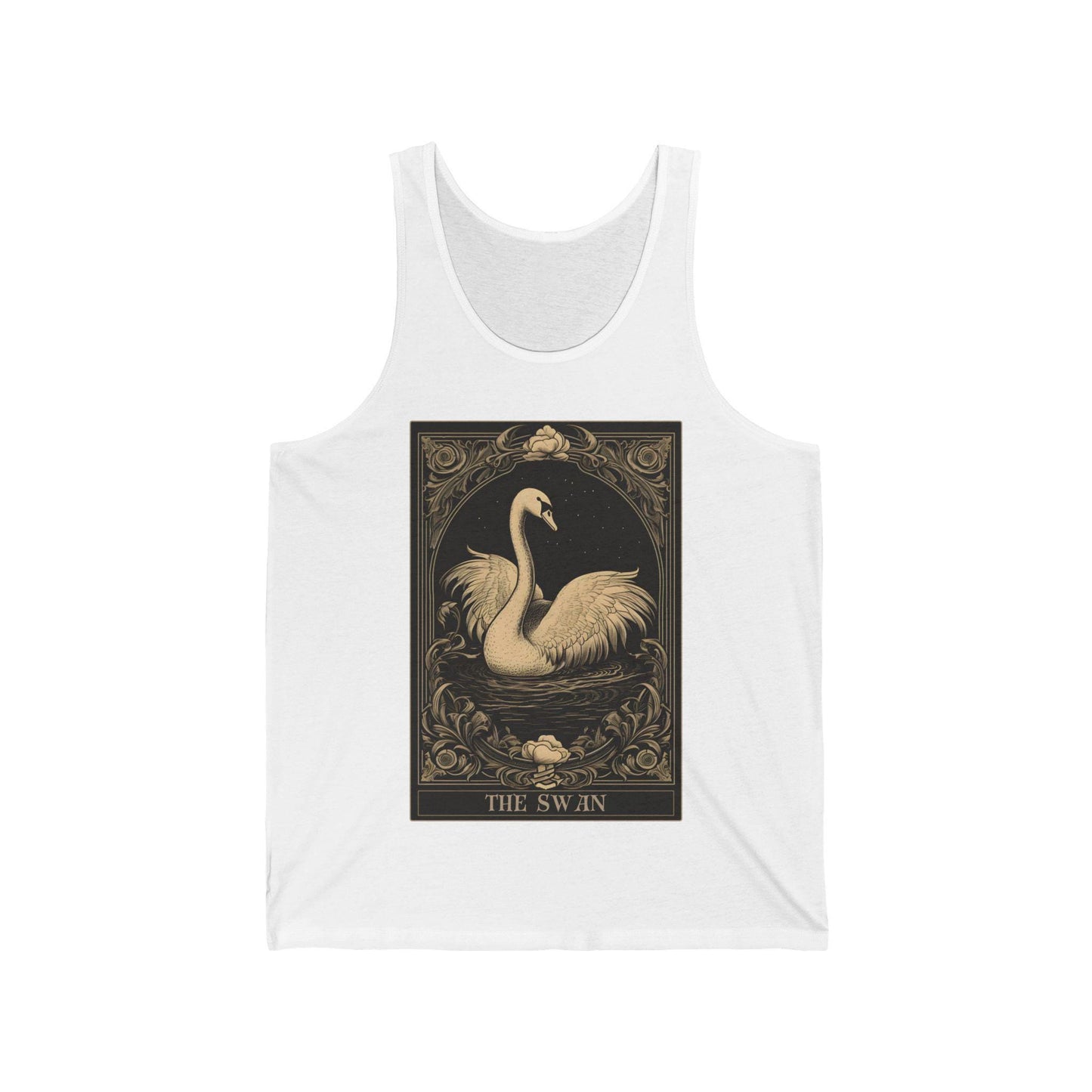 The SwanTarot Card Tank Top, White Swan Shirt Animal Lover