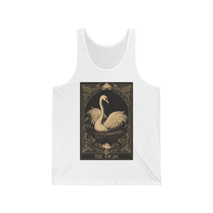 The SwanTarot Card Tank Top, White Swan Shirt Animal Lover