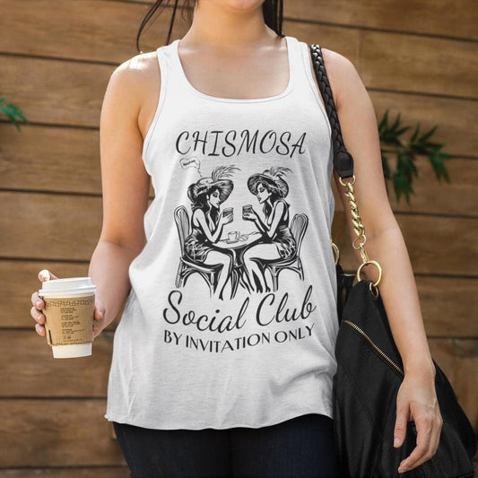 Latina Chisme Tank Top - Funny Cafecito Tee for Hispanic Social Club