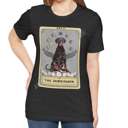 Red Doberman Tarot Card Shirt - Gifts for Doberman Owners