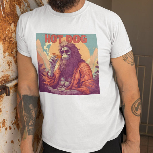 Bigfoot Hot Dog Shirt, Bigfoot Shirts Hot Dog Lover Gifts Sasquatch