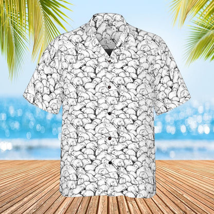 Rat Hawaiian Shirt, Rat Pattern Button Down Shirt