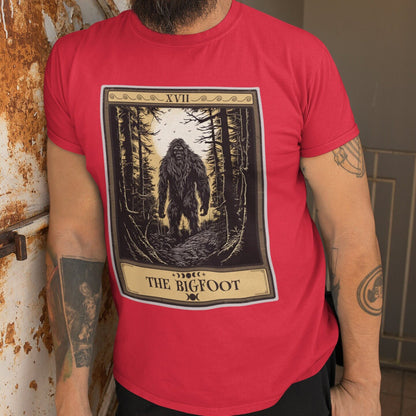 Bigfoot Tarot Card T-Shirt - Sasquatch Yeti Tee