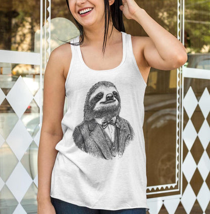 Sloth Tank Top, Sloth Wearing Expensive Suit Shirt