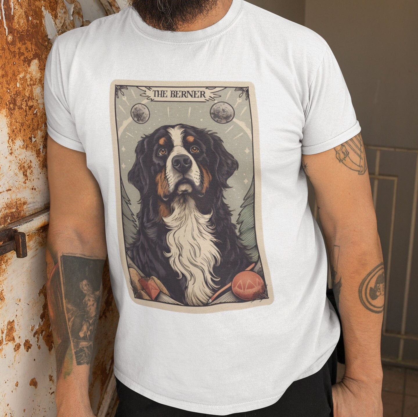 Bernese Mountain Dog Shirt, The Berner Tarot Card Shirt Bernese Dog Mom Gift