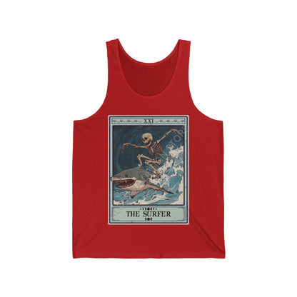The Surfer Tarot Card Tank Top, Surfing Shirt, Beach Tee Ocean Lover Sea Life