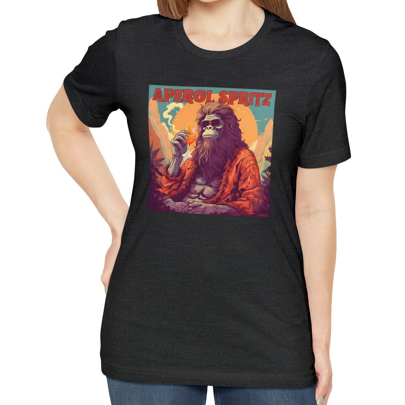 Bigfoot Aperol Spritz Shirt, Bigfoot Cocktail Shirts Aperol Spritz Gifts