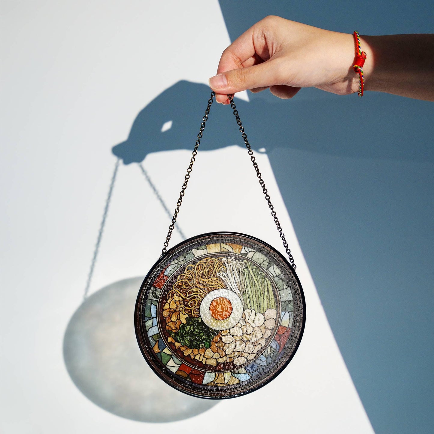 Ramen Stained Glass Japanese Food Sun Catcher Ramen Lover Light Catcher Window Hanging Kitchen Home Decoration Foodie Gift