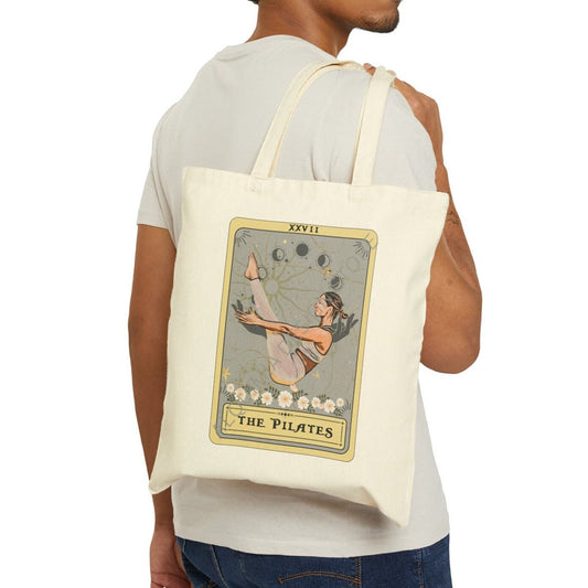 Pilates Tote Bag - Tarot Card Canvas Bag for Pilates Lovers