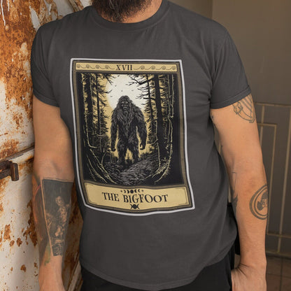 Bigfoot Tarot Card T-Shirt - Sasquatch Yeti Tee