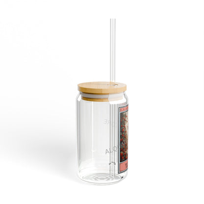 Strawberry Tarot Card Tumbler - 16oz Sipper Glass with Lid for Strawberry Lovers