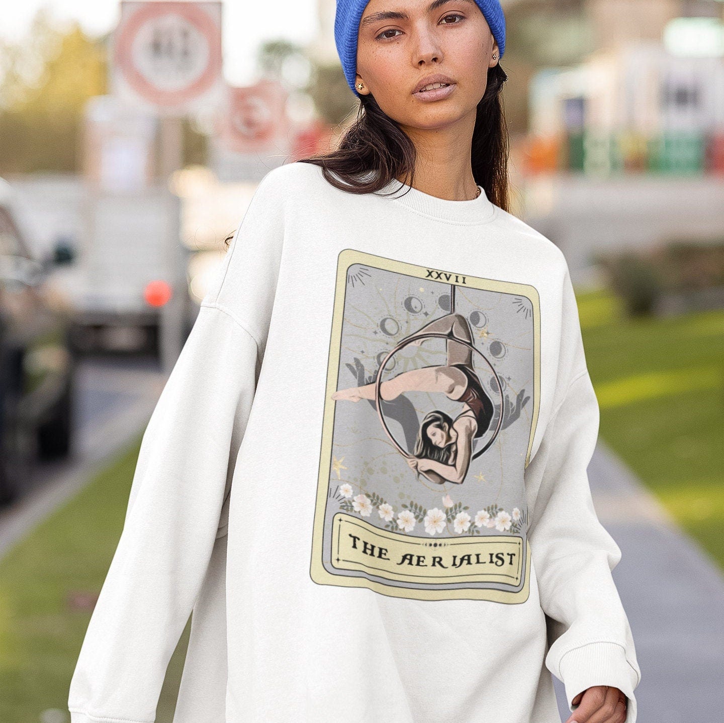 Aerialist Tarot Card Sweatshirt - Aerial Dancer Gift Aerial Hoop Sweater