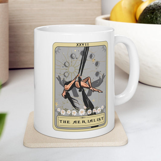 Aerialist Tarot Card Mug - Gift for Air Yoga Lovers