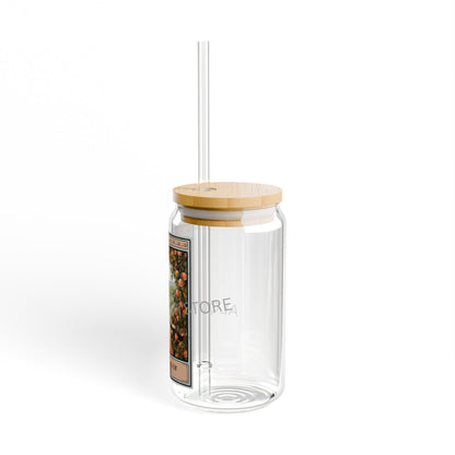 Peach Tarot Card Tumbler - 16oz Sipper Glass with Lid for Fruit Lovers