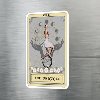 Unicycle Tarot Card Sticker - Waterproof Circus Vinyl Laptop Decal
