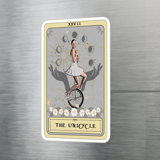 Unicycle Tarot Card Sticker - Waterproof Circus Vinyl Laptop Decal