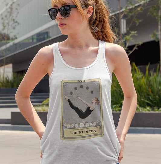 Pilates Tanks, The Pilates Tarot Card Shirt, Pilates Tank Top Pilates Gifts Pilates Shirt Tank Top Racerback, Pilates Lover Gifts