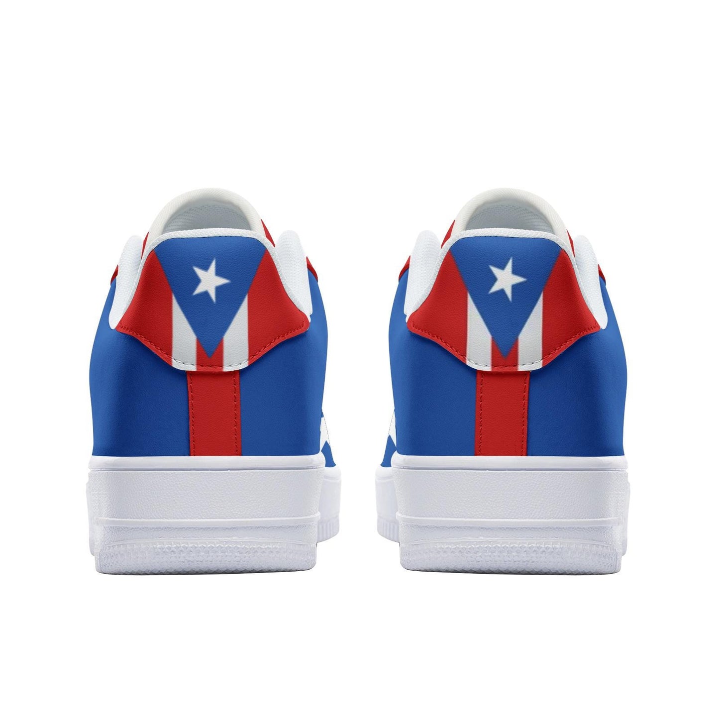 Puerto Rico Flag Sneakers Puerto Rican Colors Unisex Vegan Leather Boricua Shoes