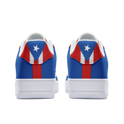 Puerto Rico Flag Sneakers Puerto Rican Colors Unisex Vegan Leather Boricua Shoes