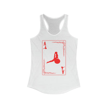 Ace of Pilates Red Poker Card Tank Top