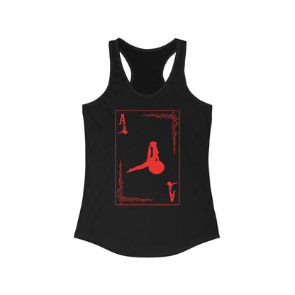 Ace of Pilates Red Poker Card Tank Top