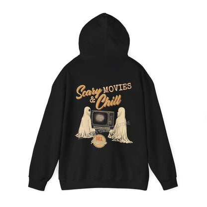 Scary Movies & Chill Hoodie, Halloween Sweatshirt, Trendy Vintage Inspired