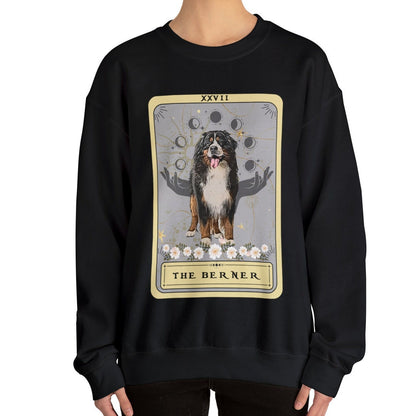 Bernese Mountain Dog Tarot Card Sweatshirt - Gift for Berner Owners and Moms
