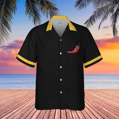 Extra Spicy Button Down Shirt, Spicy Food Short-sleeve Hawaiian Shirt Spicy Chili Shirt