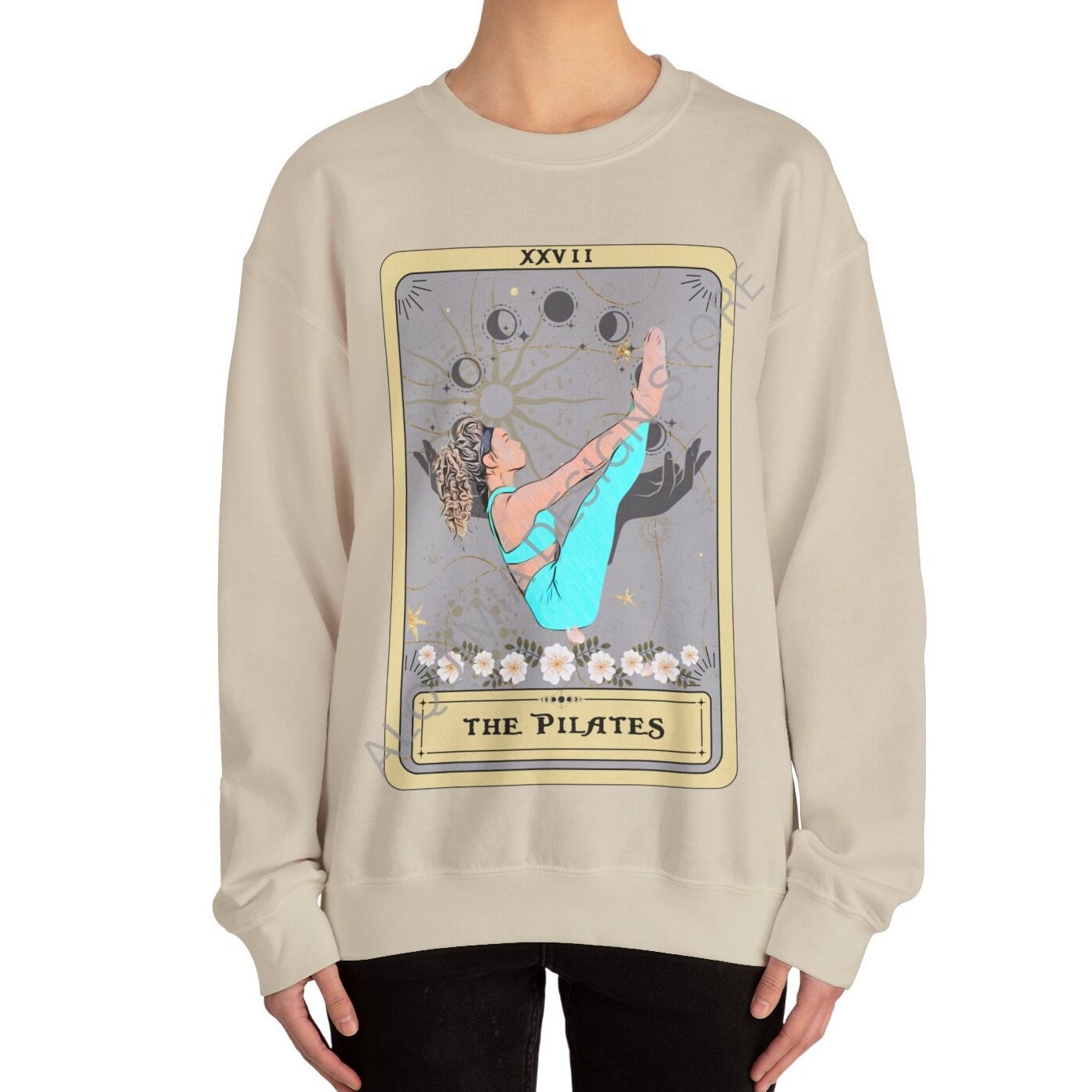 Pilates Sweatshirt, The Pilates Tarot Card Sweatshirt, Pilates Lover Gift