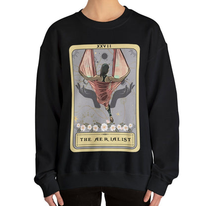 Aerialist Sweatshirt, The Aerialist Tarot Card Sweatshirt Aerial Dance Lover